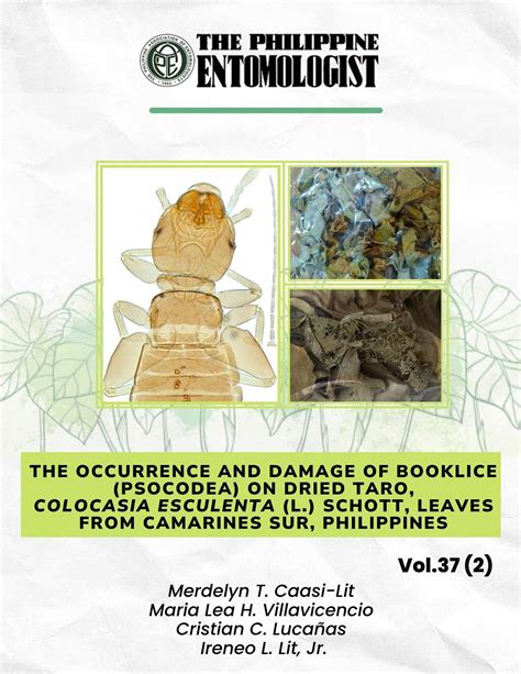 bugs in the philippines|THE PHILIPPINE ENTOMOLOGIST.